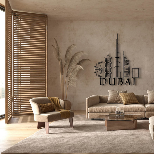 Dubai Skyline Acrylic Wall Art – Luxury Modern UAE City Décor for Home & Office