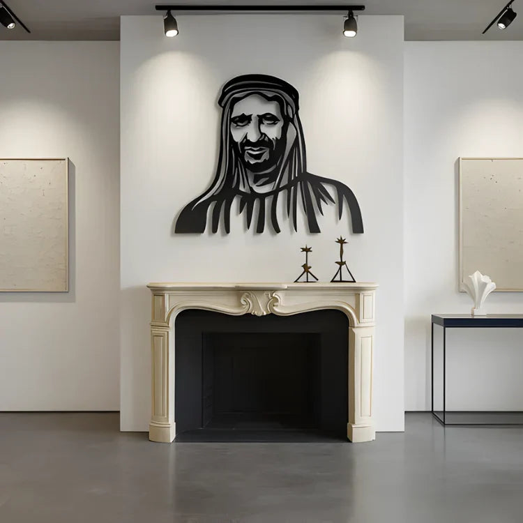 Sheikh Rashid bin Saeed Acrylic Portrait – Premium UAE Leadership Wall Art Décor