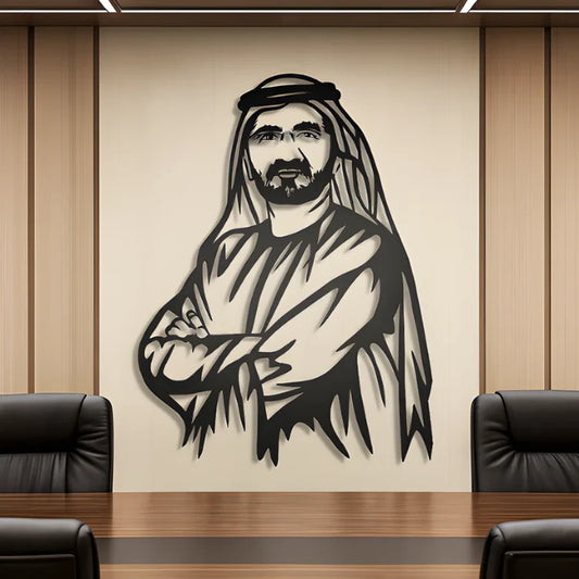 Sheikh Mohammed bin Rashid Al Maktoum Acrylic Portrait Wall Art – Premium UAE Home Décor