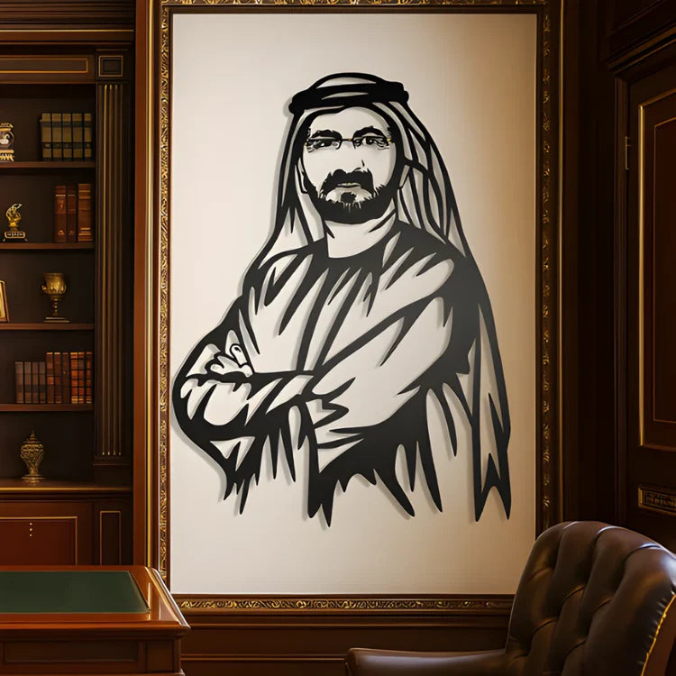 Sheikh Mohammed bin Rashid Al Maktoum Acrylic Portrait Wall Art – Premium UAE Home Décor