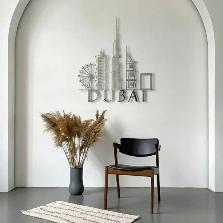 Dubai Skyline Acrylic Wall Art – Luxury Modern UAE City Décor for Home & Office