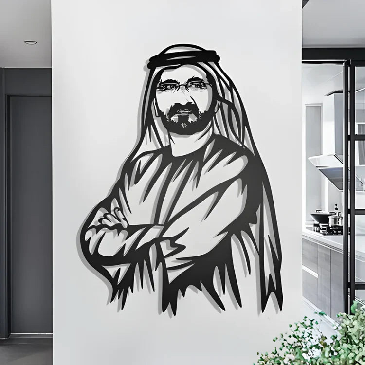 Sheikh Mohammed bin Rashid Al Maktoum Acrylic Portrait Wall Art – Premium UAE Home Décor
