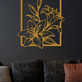 Flower Frame Rectangle Acrylic Wall Art – Elegant Calligraphy Home Décor for UAE Homes