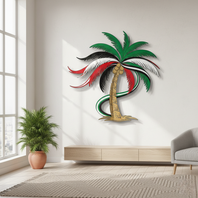 UAE National Day Acrylic Palm Tree Wall Art – Elegant Emirati Heritage Decor