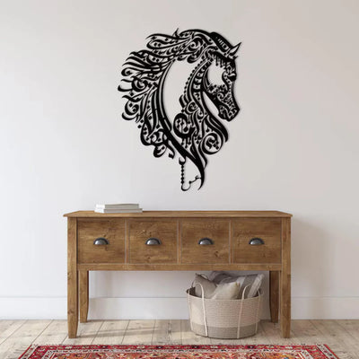 Islamic Calligraphy Horse Head Acrylic Wall Art – Elegant Arabic Heritage Decor UAE