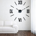 Giant DIY 3D Roman Numeral Acrylic Wall Clock for Living Room | Luxury Modern Wall Decor UAE