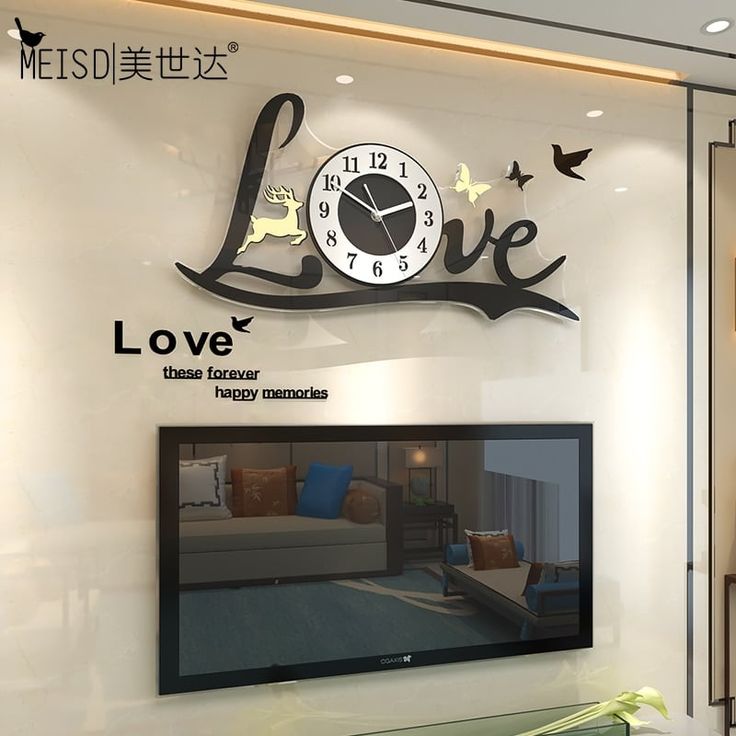 3D Love Wall Clock Acrylic Wall Decor – Elegant Modern Romantic Wall Art for Home & Office UAE
