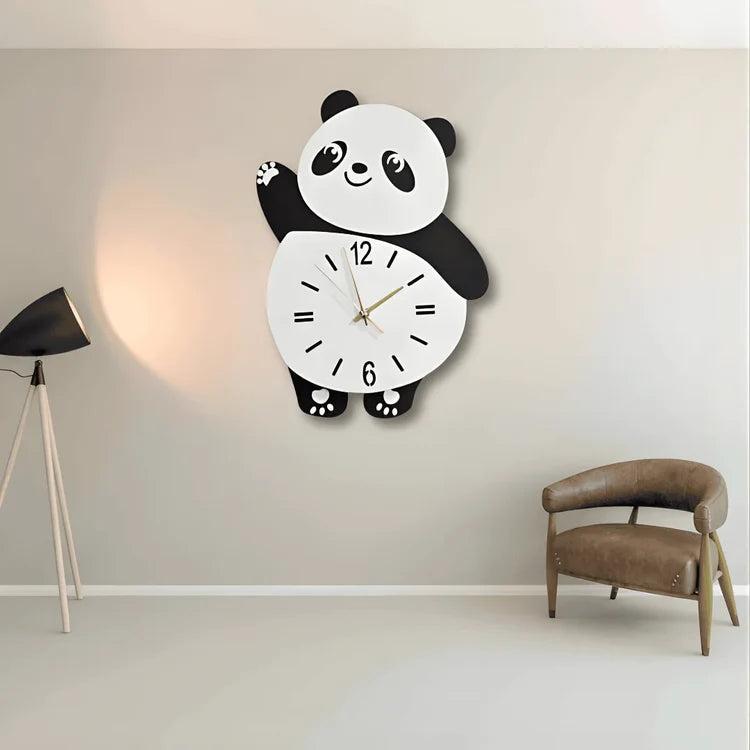 Acrylic Panda Wall Clock | Modern 3D Animal Art Design Wall Decor UAE