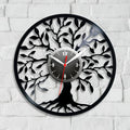 Premium Acrylic Tree of Life Wall Clock Large Black Silhouette Decor | Modern Wall Art UAE